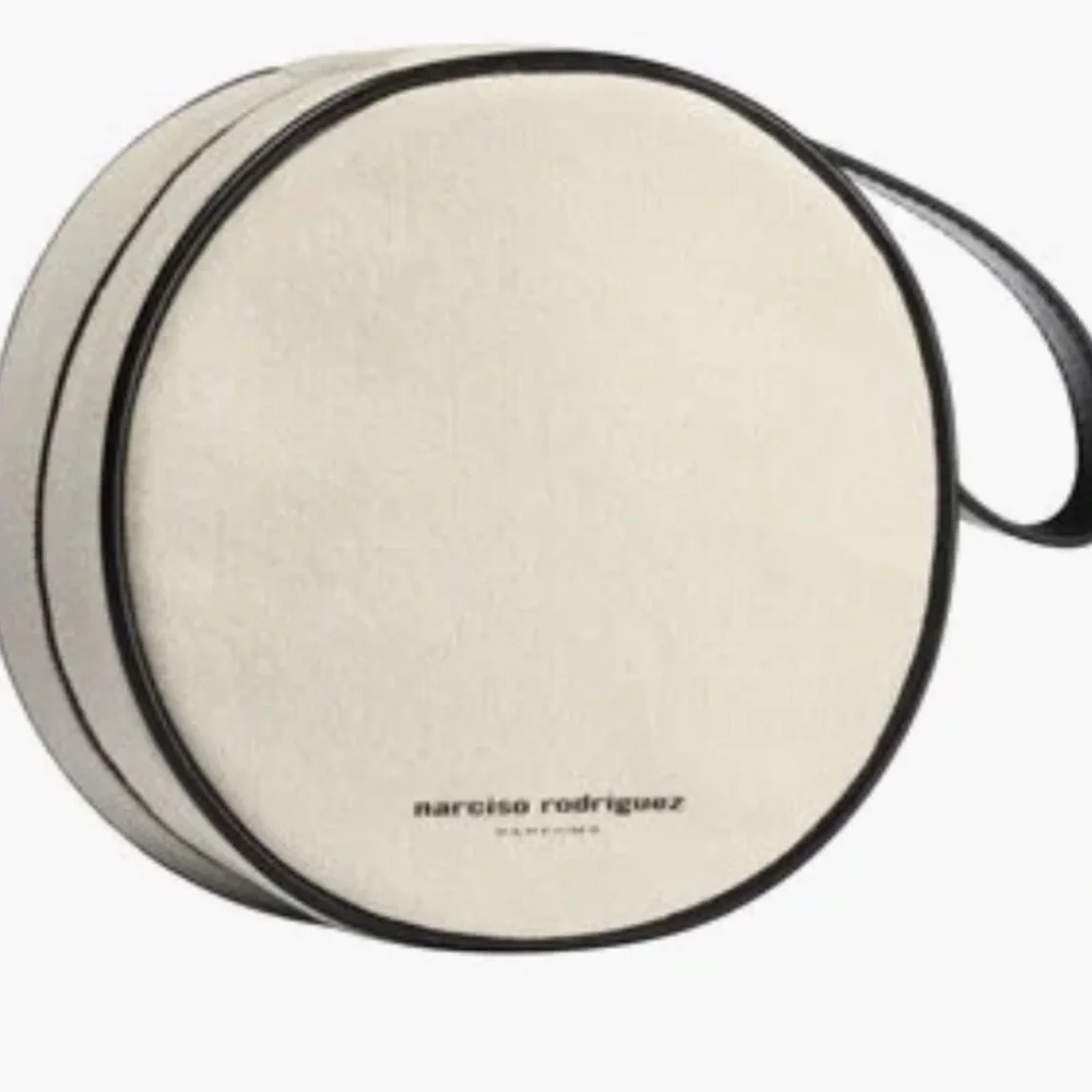 Narciso Rodriguez Cream and Black Circular pouch bag